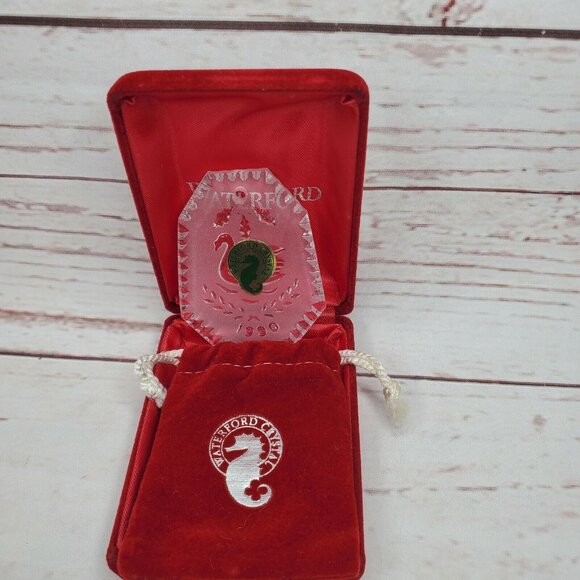 12 Days of Christmas 1990 Waterford Crystal Ornament Swans Swimming Ireland - Picture 5 of 12